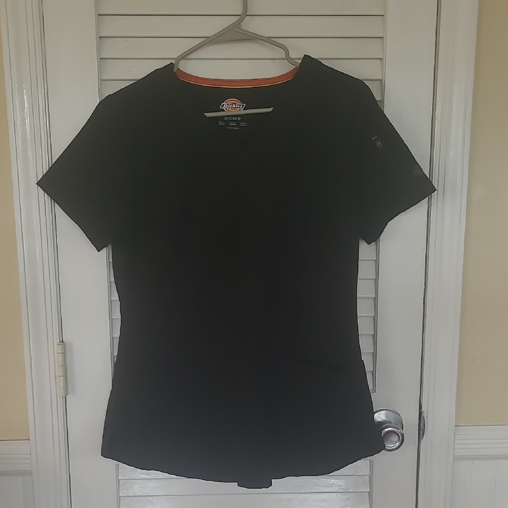 Dickies Women's Classic Black Short Sleeve Scrub Top